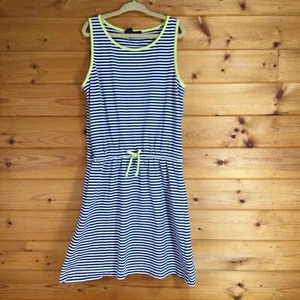 Gap Kids Girl's Sleeveless Cotton Blue And White Stripped Dress Size L - Picture 1 of 18