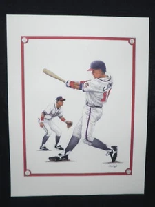 Chipper Jones Atlanta Braves Hall of Fame 2018 MLB Baseball Lithograph - Picture 1 of 2