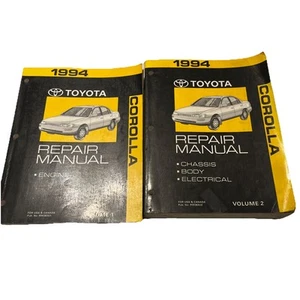 1994 Toyota Corolla Original Shop Service OEM Repair Manual Vol 1 & Vol 2 Incl. - Picture 1 of 12