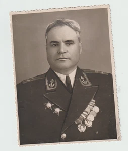 Vintage Foto Sowjetischer Marineoffizier - 2. U-Boot Brigade Pazifikflotte 1940er Jahre - Bild 1 von 2