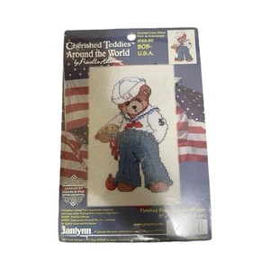 New Janlynn Cross Stitch Cherished Teddies Around The World 139-85 Bob USA - Picture 1 of 2