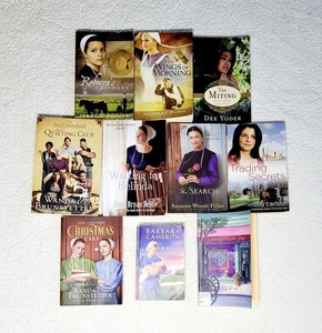Lot of 10 AMISH ROMANCE Paperback Books Brunstetter Fisher Belfie Yoder Good VG - Picture 1 of 10