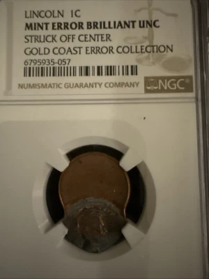 2000 Lincoln 1c Mint Error Brilliant UNC NGC Certified - Image 1 of 2