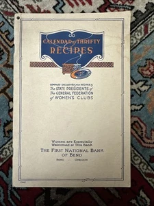 THE CALENDAR of THRIFTY RECIPES by General Federation of Women's Clubs Bend, OR - Imagen 1 de 9