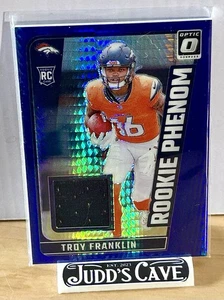 🚨Donruss Optic #RFB-TFN TROY FRANKLIN Blue Hyper Rookie Phenom Patch RC Broncos - Picture 1 of 2