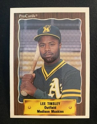 1990 ProCards Minor League - Lee Tinsley #2282 (RC)/Madison Muskies - Image 1 of 2