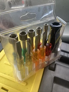 Vintage SEARS Craftsman Nut Driver Screwdriver Interchangeable 11 Pc Set w/ Case - Picture 1 of 10