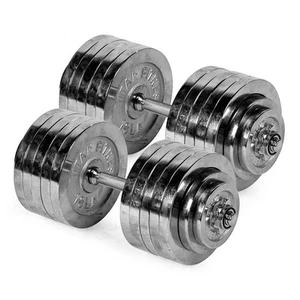 Titan Fitness 200 LB Set Manubri Cromati Regolabili, Coppia di Manubri 100 LB - Foto 1 di 10