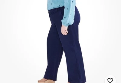 Style & Co Wide Leg High Rise Pant 24w Navy Blue - Image 1 of 3
