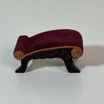 Sonia Messier Miniature 1:12 Foot Stool for Dollhouse Miniature Furniture - Image 1 of 4