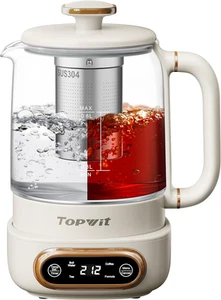 Electric Glass Kettle 0.8L Temperature Control Tea Maker with Infuser Keep Warm - Picture 1 of 8