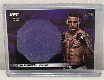 2018 Topps UFC Knockout Dustin Poirier Purple Event Used Fight Mat Relic /25 - Image 1 of 2