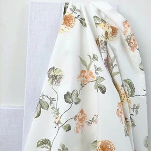 "stoffdesign!"Sale MILLTOWN*gelb Blumen Rosen Meterware 100% Baumwollsatin Jab - Bild 1 von 12