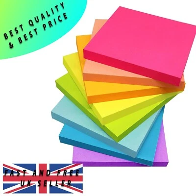 POST-IT Wowivy (24 Pack) Sticky Notes 3x3 in, Bright Colors, Recyclable, Self-Stick.