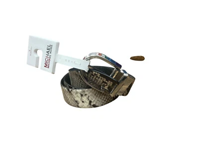 Cinturón Michael Kors de piel de serpiente blanco y negro-S Foto 1 de 2