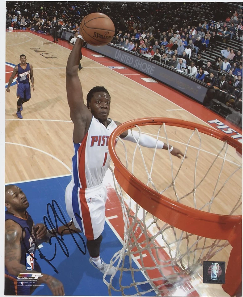 REGGIE JACKSON DETROIT PISTONS SIGNED 8x10 PHOTO w/ COA - Изображение 1 из 1