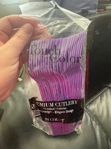 Amethyst Heavy Duty Premium Cutlery Plastic Forks 24ct. Party Supply New!!! - Picture 1 of 2