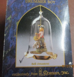 Fontanini Trommler Junge Glas Glocke Ornament Weihnachten 1994 #56171 Vintage Neu in OVP - Bild 1 von 10