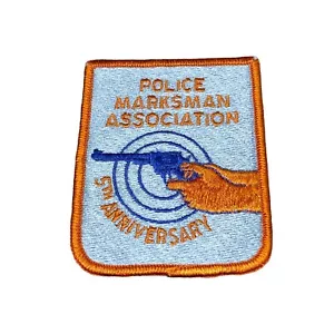 Vintage Police Scharfschütze Association 5. Jahrestag bestickter Aufnäher - Bild 1 von 2