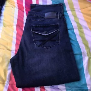 TK Axel Jeans Men’s 40x32 Slim Boot Cut Dark Blue Denim Stretch 5 Pockets - Picture 1 of 9