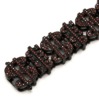 Pulsera de acero inoxidable con signo de dólar LIFE TIME sin deslustre Foto 1 de 4