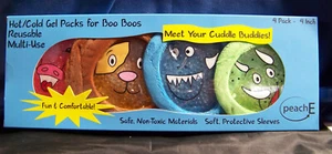 4 pack Cuddle Buddies Baby / Kid Gel Ice & Hot Compress Ouch Reusable - NMIB - Picture 1 of 6