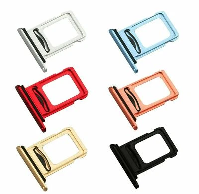 New Dual Sim Card Holder Tray Nano Waterproof For iPhone 11 12 Pro Max XR X Xs - Image 1 of 4