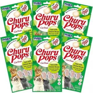 INABA Cat Churu Pops Tuna With Chicken 60G x 6 Packs Cat Treats - Picture 1 of 1