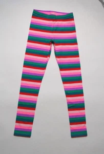 J.CREW CREWCUTS GIRLS MULTICOLOR STRIPED ELASTIC WAIST STRETCH LEGGINGS Sz 14 - Picture 1 of 2