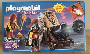NEW 2004 PLAYMOBIL KNIGHTS 3320 DRAGON ATTACK FIRING CANNON 33 PCS AGES 4+FIGURE - Picture 1 of 1