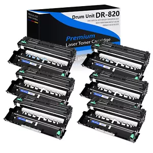 6PK Black DR820 Drum Unit for Brother DR-820 MFC-L5700DW HL-L6200DW MFC-L6800DW - Picture 1 of 23