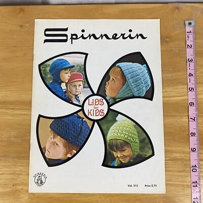 Vintage 1971 Spinnerin 212 LIDS for KIDS knit 12pg booklet - Image 1 of 4