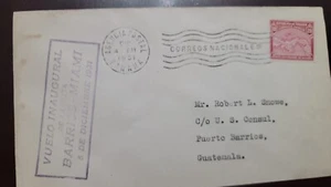 MI) 1931 PANAMA, INAUGURAL FLIGHT OF THE BARRIOS - MIAMI ROUTE ON DECEMBER 5, 19 - Picture 1 of 2