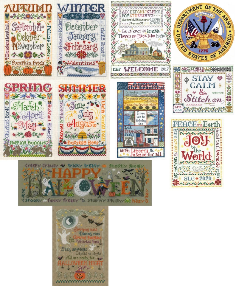 Imaginating Counted Cross Stitch Patterns BY SANDRA COZZOLINO Choose! Variety - Image 1 of 1