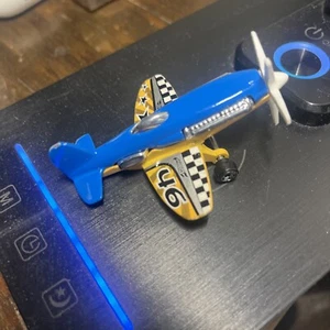 Mattel Die Cast airplane #C2719 blue yellow 46 - Picture 1 of 3