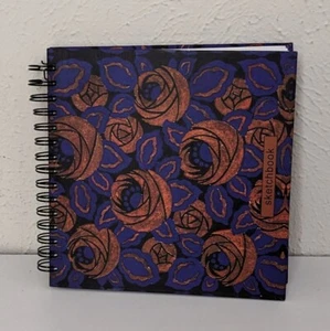 Schwarzes drahtgebundenes Buch Blumen Skizzenbuch - Bild 1 von 2