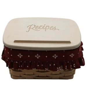 Cesta de recetas Longaberger vintage tejida a mano Dresden, Ohio EE. UU. - Imagen 1 de 10