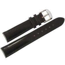 18mm Fluco Black HORWEEN Shell Cordovan German Made Leather Watch Band Strap