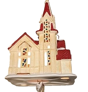 Vintage 1990 Christmas Valley Porcelain Christmas Village House - Picture 1 of 9