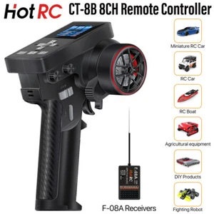 HotRC CT-8B 8CH 2.4G Digital F-08A Receiver Remote Controller For RC Car Boat - Picture 1 of 21