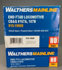 HO Walthers Mainline CB&Q  A/B/A EMD F7 Locomotives Tsunami DCC/SND NIB! HO2149 - Picture 1 of 5