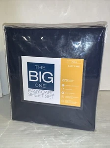 The Big One Easy Care 275 Thread Count Full Sheet Set Four Piece Blue Brand New - Picture 1 of 9