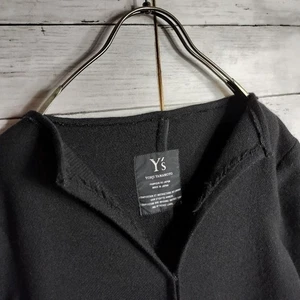 Yohji Yamamoto Women's Y'S Long Coat Pullover No Collar Black Wool Used - Picture 1 of 9