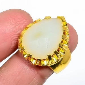 African Amethyst Gemstone Gold Plated Jewelry Ring S.6 R7623-729 - Picture 1 of 3