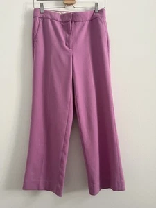 J. Crew Morbido Rosa Gamba Dritta Vestito Pantalone Donna Tg 2T Misto Lana - Foto 1 di 7