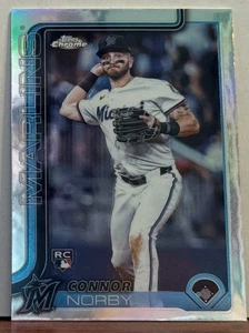 Connor Norby 2025 Topps Chrome RC Rookie HOLO REFRACTOR #199 M5 - Picture 1 of 1