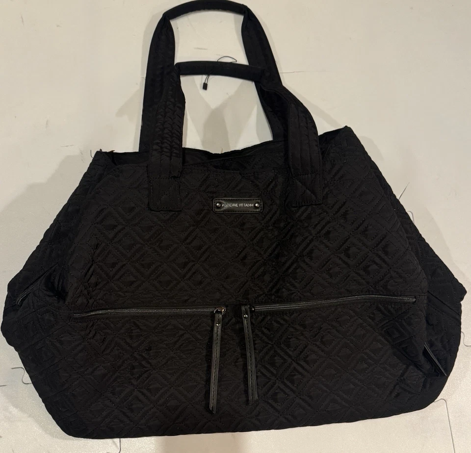 Bolso de Lona Acolchado Adrienne Vittadini XL Bolso de Viaje para Pasar la Noche Usado Foto 1 de 4