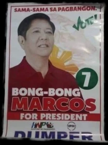 Philippines Ferdinand Marcos Jr. 2022 Presidential Campaign Poster.Unused. - Picture 1 of 2