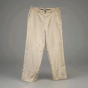 Brooks Brothers Advantage Chino Hudson Men's Pants 34x32 Khaki Flat Front EUC - Picture 1 of 11