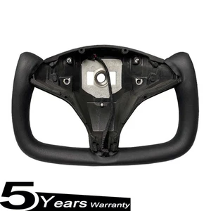 Leather Yoke Steering Wheel with Heated Function For Tesla Model X/S 2014-2020 - Foto 1 di 10
